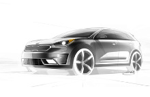 Эскизы гибридного кроссовера KIA Niro