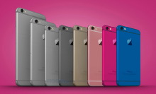 Рендер-фото iPhone 6C в разных цветах
