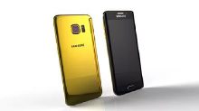 Покрытый золотой смартфон Samsung Galaxy S7 edge предлагается по цене около 3000евро