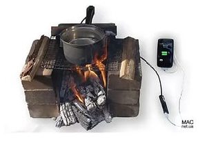 Представлена походная термозарядка для смартфона, работающая от огня