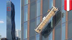 Известная скалолазка забралась на 140 метровое здание со стеклянным фасадом, используя пылесосы LG