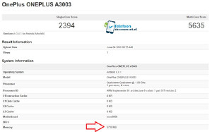 OnePlus 3 с 6 ГБ RAM засветился в бенчмарке
